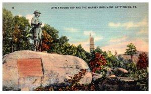 Pennsylvania Gettysburg Little Round Top , Warren Monument