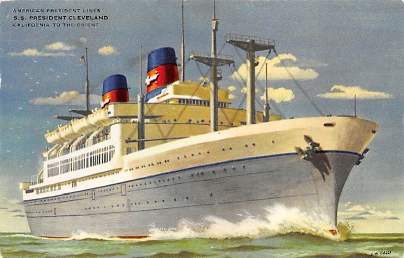 SS President Cleveland American President Line Ship 1962 