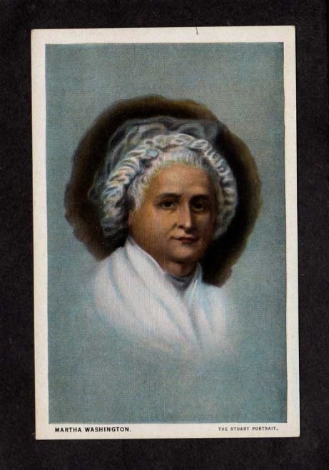 Martha Washington George Art Portrait Gilbert Stuart Painting Postcard