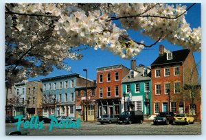 FELLS POINT, Baltimore MD ~ Historic District STREET SCENE 4x6 Postcard c1990s