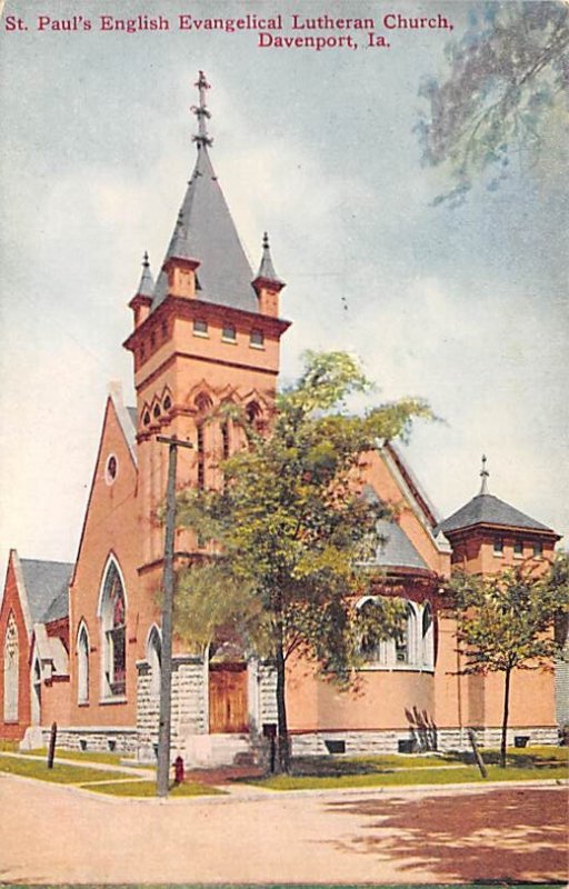 St Paul's English Evangelical Lutheran Church Davenport, Iowa  