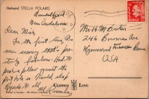 Postcard Ship Onboard Stella Polaris Clipper Line