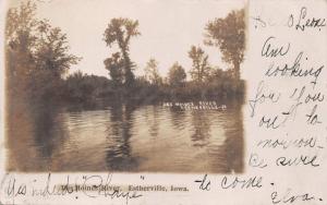 ESTHERVILLE IOWA~DES MOINES RIVER-REAL PHOTO POSTCARD 1906 PSTMK