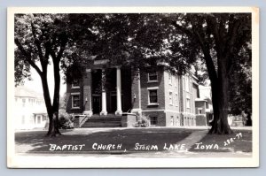 J92/ Storm Lake Iowa RPPC Postcard c1950s Baptist Church  428