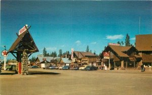Automobiles Texaco 1950s Yellowstone Montana Postcard Crocker Seaich 20-12014