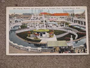 Flying Machine and View of Paragon,  Nantasket Beach, Mass., unused vintage card