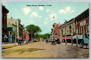 Danbury  Connecticut  Main Street  Postcard