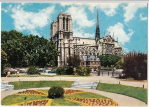 PARIS, La Cathedrale Notre-Dame de Paris depuis la Place Viviani, Postcard