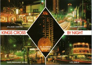 postcard Australia NSW Sydney - Kings Cross By Night - multiview