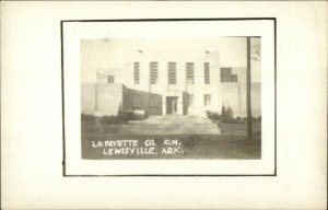 Lewisville AR LaFayette County Court House Real Photo Postcard