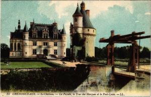 CPA CHENONCEAUX - Le Chateau - La Facade la Tour des Marques et le Pont (298966)