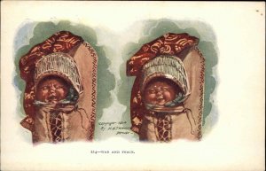 INDIGENOUS CULTURE American Indian Babies HH TAMMEN Postcard