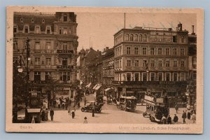 BERLIN GERMANY UNTER DEN LINDEN 1922 ANTIQUE POSTCARD