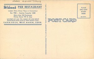 Postcard Connecticut Savin Rock West Haven Wilcox 's Pier Restaurant