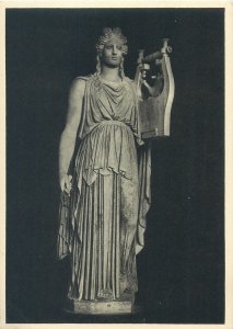 Apollo statue antic sculpture postcard