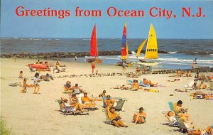 Greetings From Sun Bathing Scene - Ocean City, New Jersey NJ