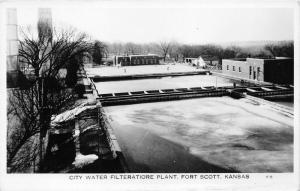 Fort Scott Kansas~City Water Filteratiore Plant~Large Pools~1940s RPPC