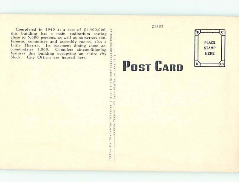 Linen BUILDING SCENE Topeka Kansas KS H6375