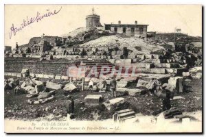 Old Postcard Puy de Dome Ruins of the Temple of Mercury in the Summit of Puy ...