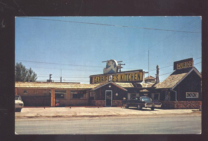 WINSLOW ARIZONA ROUTE 66 GABRIELLE'S KITCHEN RESTAURANT ADVERTISING POSTCARD