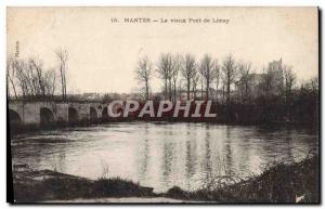 Old Postcard Mantes Le Vieux Pont de Limay