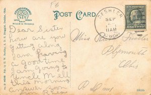 LP32 Deshler Ohio Postcard Churches Methodist German Evangelical Lutheran 