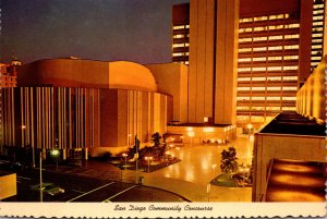 California San Diego Community Concourse At Night