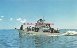 Advertising Postcard, Champion II Deep Sea Fishing Boat Returning to Nantucket