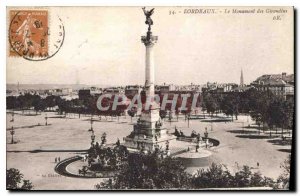 Postcard Ancient Monument Girondins Bordeaux