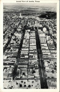 Postcard TX Austin Aerial View of Austin Southwestern Aerial Surveys 1950s S51