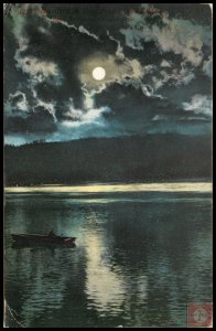 Moonlight Lake Scene (L/L Slight Crease)