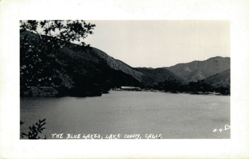 USA The Blue Lakes Lake County California Real Photo Postcard 03.31