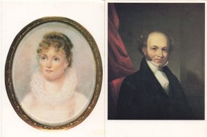 Martin & Hannah Van Buren 2x US President Painting Postcard s