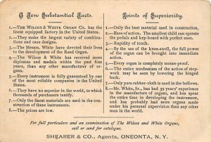 Approx. Size: 3.5 x 5.25 Wilcox & White Organs Oneonta, NY, NY, USA Late 1800...