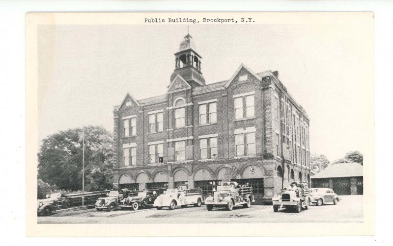 NY - Brockport. Fire Station & Apparatus ca 1950