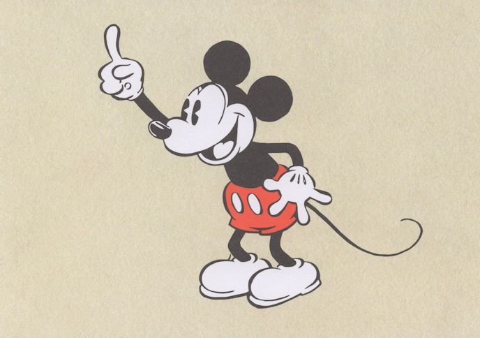 Mickey Mouse Laughing Thumbs Up Walt Disney Postcard