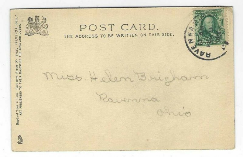 1901-1907 Ravenna, Ohio White Hospital TUCK UDB Postcard