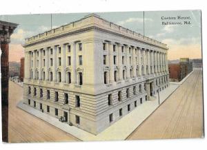 Custom House Baltimore Maryland Mailed 1912