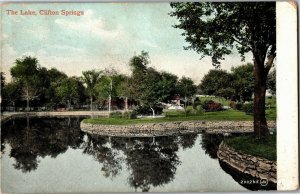 View of the Lake at Clifton Springs NY c1911 Vintage Postcard H07