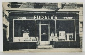 Duryea Pa Fudala's Drug Store Soda Fountain Vintage Pennsylvania Postcard M9