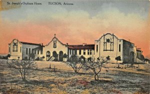 TUCSON ARIZONA~ORPHANS HOME~1913 R RASMESSEN HAND COLORED PHOTO POSTCARD