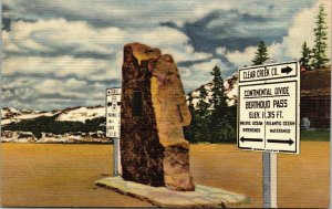 Summit Berthoud Pass Hwy US 40 Mountain Highway Linen Postcard Curt Teich VTG  