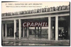 Postcard Old Paris Exposition des Arts Decoratifs Peristyle Court of Trades