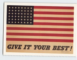 Postcard Give It Your Best !, World War II Poster