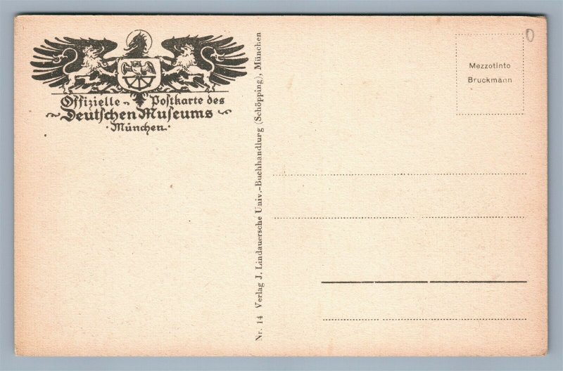 PUFFING BILLY ANTIQUE POSTCARD railway railroad GERMAN MUSEUM MUNCHEN
