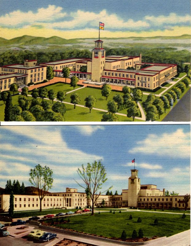 Santa Fe, New Mexico - 2 postcards showing the State Capitol Building - 1940s