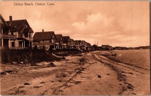 Cottages and Waterfront View of Clinton Beach, Clinton CT Vintage Postcard K50