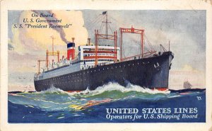 SS President Roosevelt United States Line Unused 