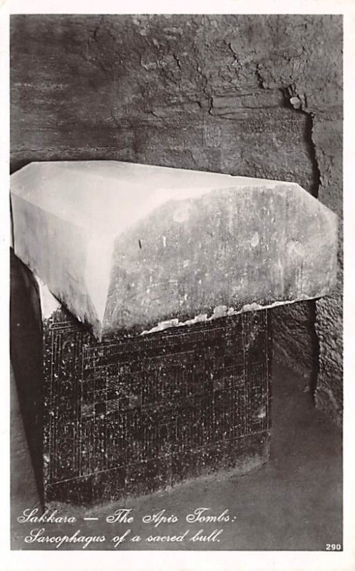 Apis Tombs, Sarcophagus of the sacred bull Sakkarah Egypt, Egypte, Africa Unu...