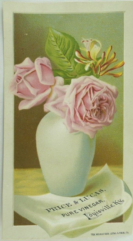 1880's Price & Lucas Pure Vinegar Victorian Trade Card P116